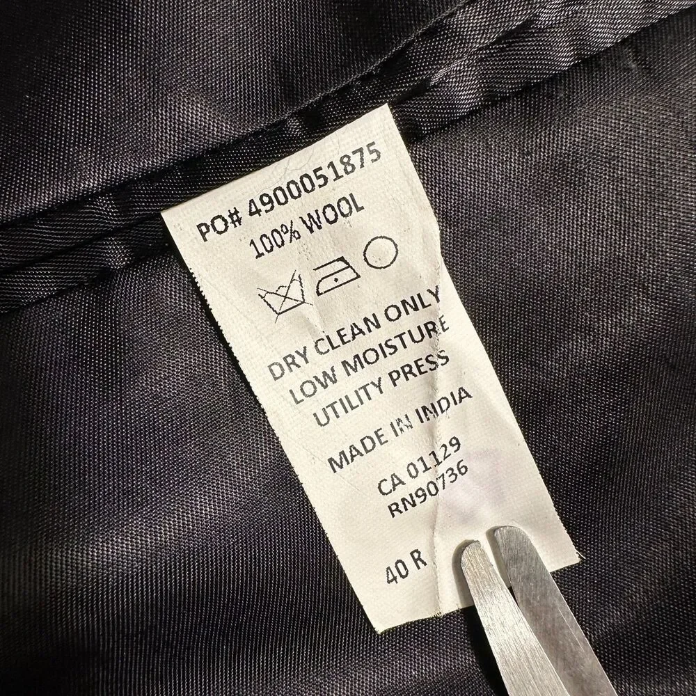 CALVIN KLEIN Men's Blazer 40R Sport Coat Two Button Suit Jacket Gray Wool 2-vent